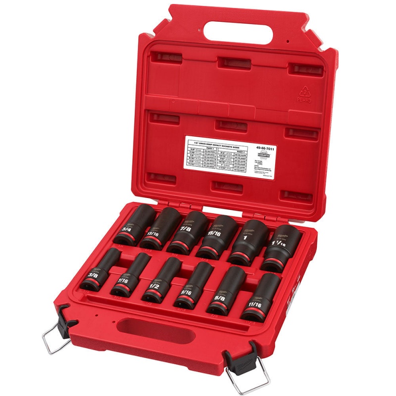 Milwaukee 2962P M18 FUEL 18V 1/2" Mid Torque Imapct w/ SAE Socket Set - 12 PC - Image 8