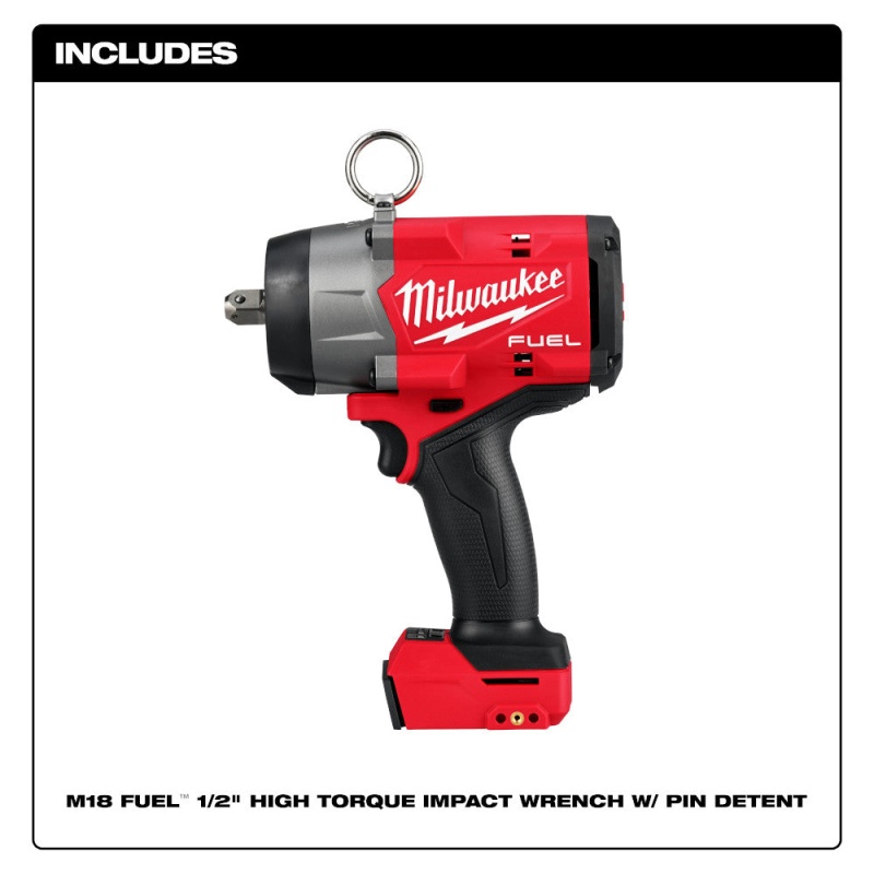 Milwaukee 2966-20 M18 FUEL 18V 1/2" High Torque Impact Wrench w/ Pin - Bare Tool - Image 2