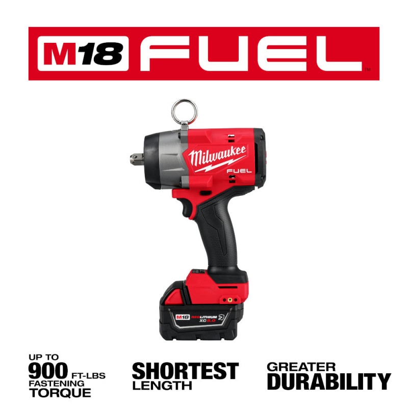 Milwaukee 2966-22 M18 FUEL 18V 1/2" High Torque Impact Wrench w/ Pin Detent Kit - Image 3