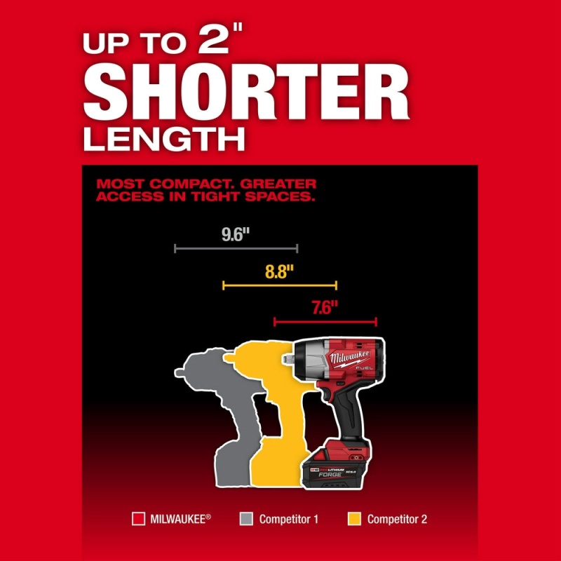 Milwaukee 2967-20HD8 M18 FUEL 18V 1/2" Li-Ion Impact Wrench w/ 8AH Starter Kit - Image 5