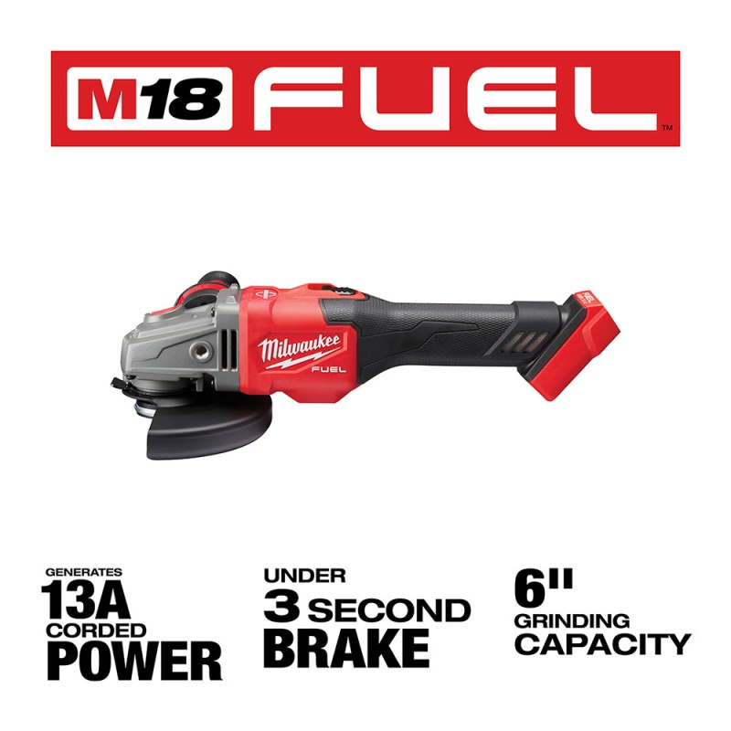 Milwaukee 2981-20 M18 FUEL 18V  4-1/2 - 6 Inch Slide Switch Grinder, Bare Tool - Image 3