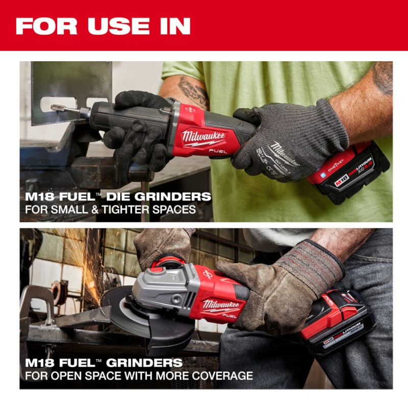 Milwaukee 2984-20 M18 FUEL 18V Braking Die Grinder w/ Paddle Switch - Bare Tool - Image 9