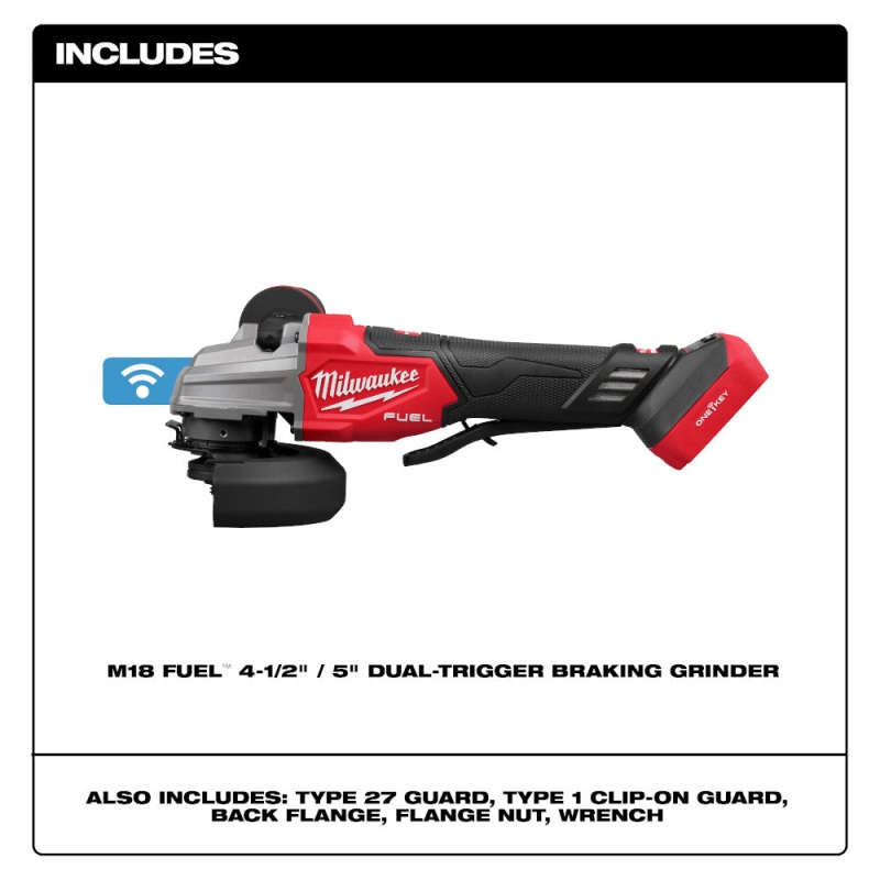 Milwaukee 2986-20 M18 FUEL 18V 4-1/2" / 5" Dual-Trigger Braking Grinder - Image 2