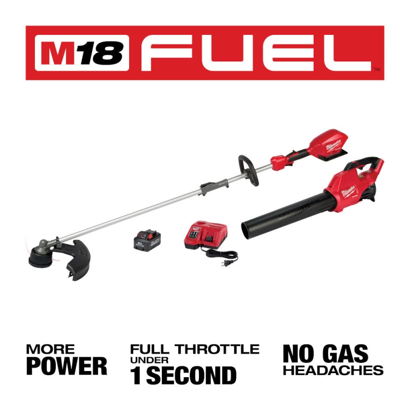 Milwaukee 3000-21 M18 FUEL 18V Cordless Trimmer/Blower 2 Tool Combo Kit - Image 2