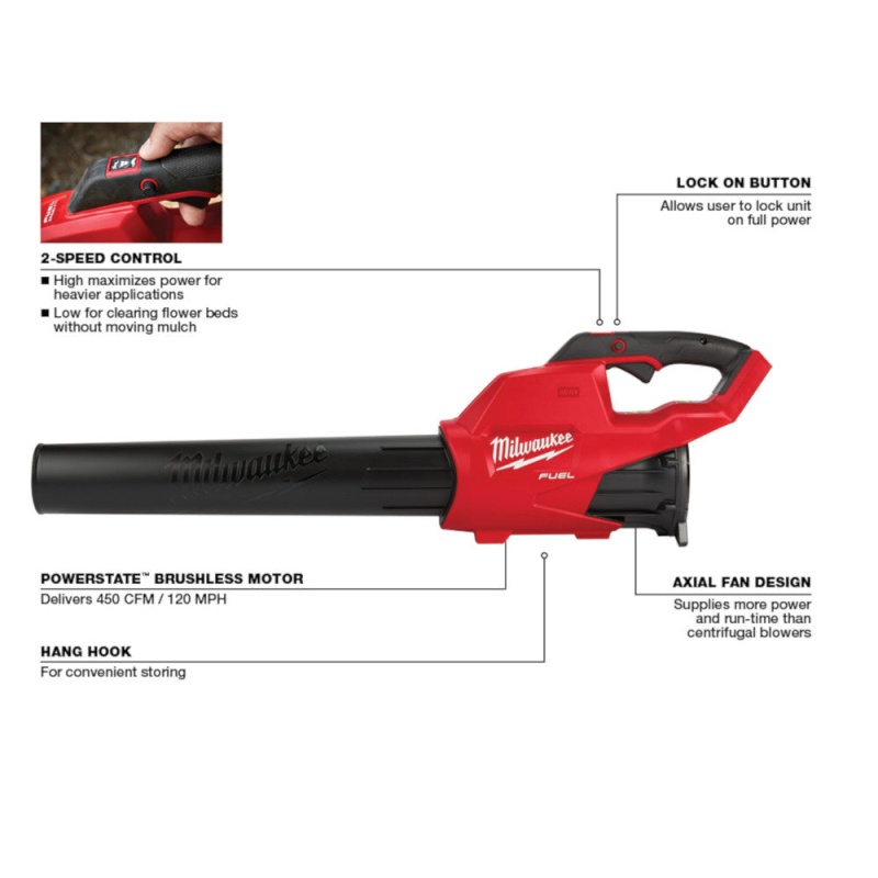 Milwaukee 3000-21 M18 FUEL 18V Cordless Trimmer/Blower 2 Tool Combo Kit - Image 5