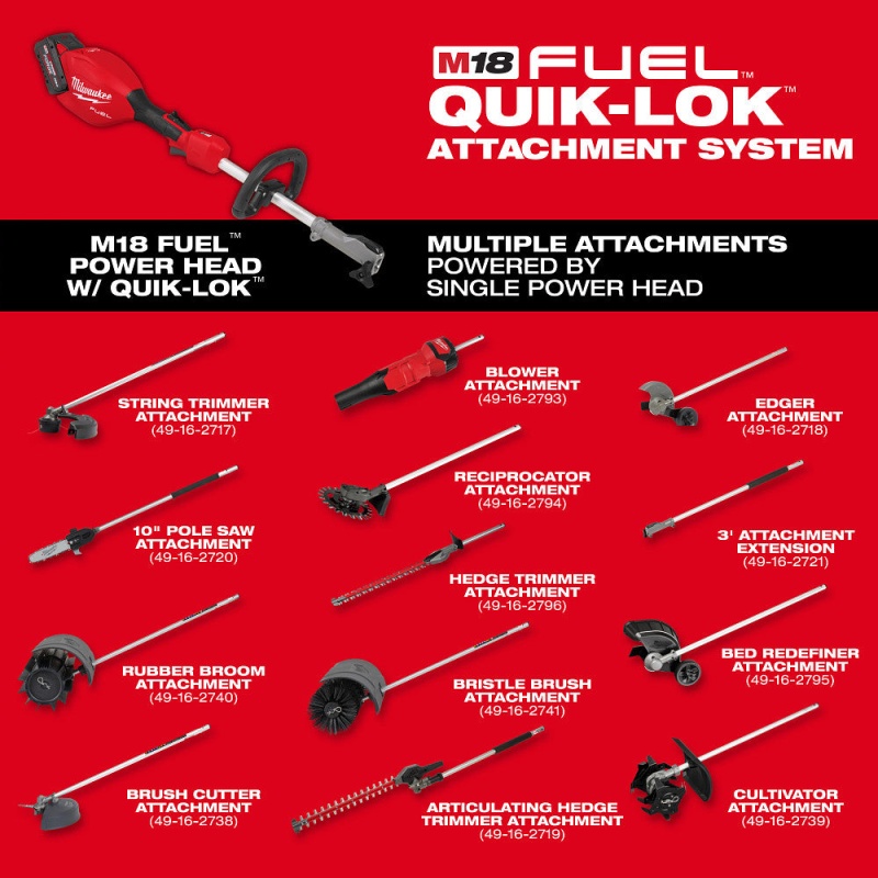 Milwaukee 3016-20 M18 FUEL 18V Power Head w/ QUIK-LOK - Bare Tool - Image 2