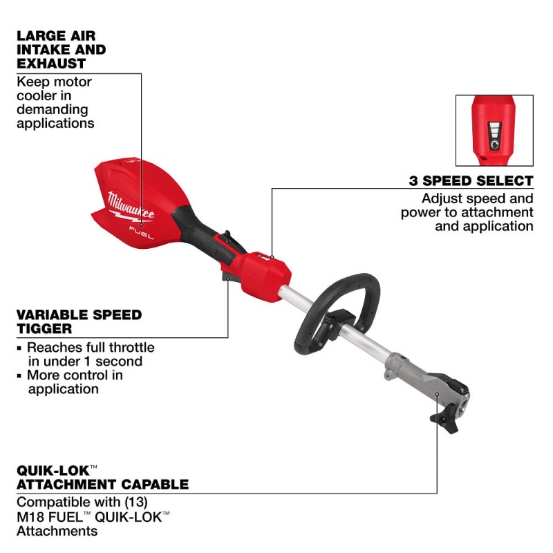 Milwaukee 3016-20 M18 FUEL 18V Power Head w/ QUIK-LOK - Bare Tool - Image 5