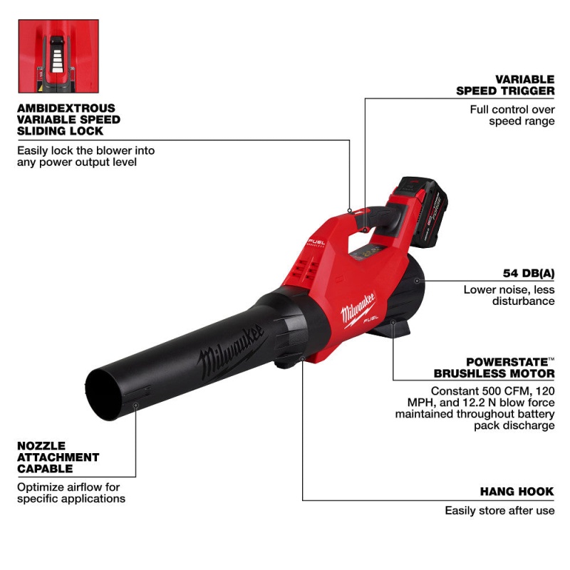 Milwaukee 3017-21HD M18 FUEL 18V Cordless Lithium-Ion Blower Kit - Image 4