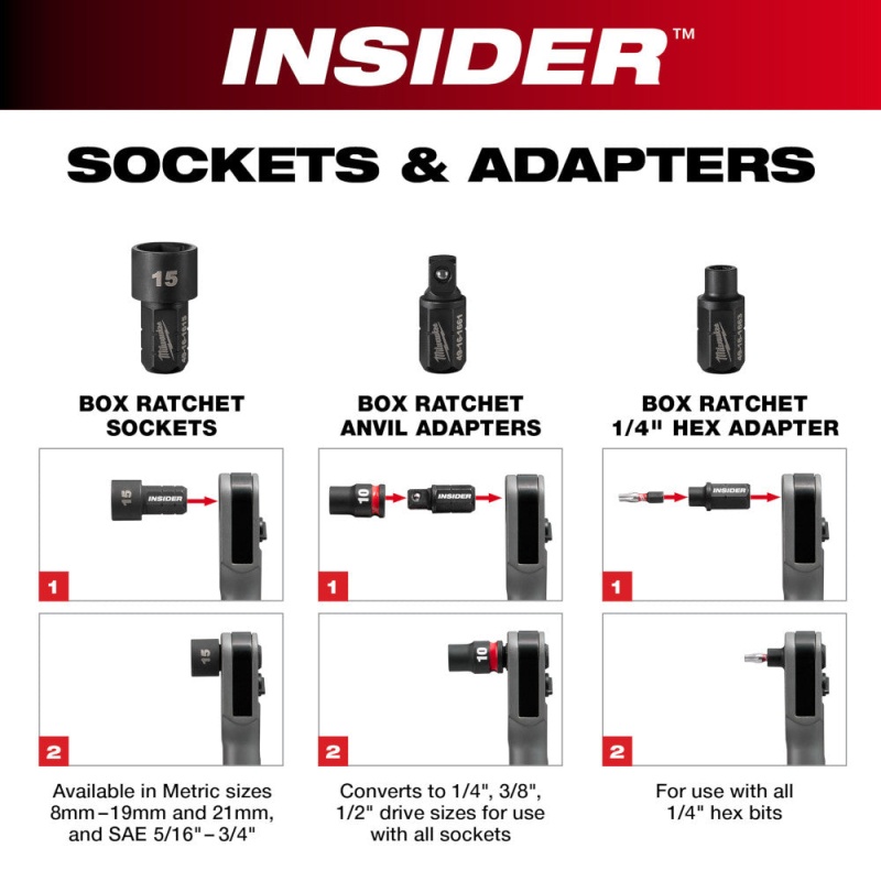 Milwaukee 3050-20 M12 FUEL 12V INSIDER Extended Reach Box Ratchet - Bare Tool - Image 3