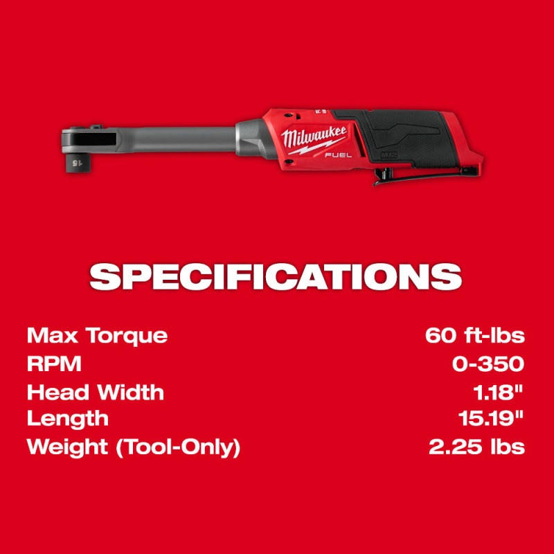 Milwaukee 3050-20 M12 FUEL 12V INSIDER Extended Reach Box Ratchet - Bare Tool - Image 8