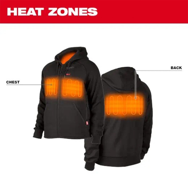 Milwaukee 306B-21L M12 12V Durable Carbon Fiber Heated Black Hoodie Kit - Large - Image 2