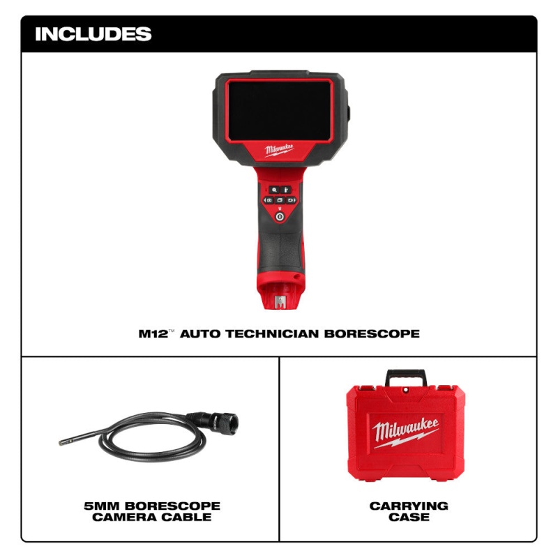 Milwaukee 3150-20 M12 12V Auto Technician Borescope w/ 5mm Camera - Bare Tool - Image 2