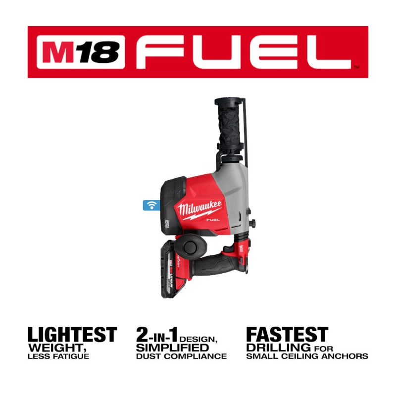 Milwaukee 3311-22 M18 FUEL 18V Overhead Rotary Hammer w/ Dust Extraction - Image 13