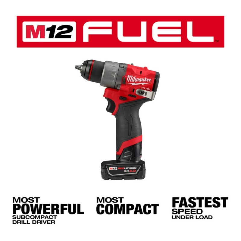 Milwaukee 3403-22 M12 FUEL 12V 1/2" Cordless Li-ion Drill/Driver Kit - Image 3