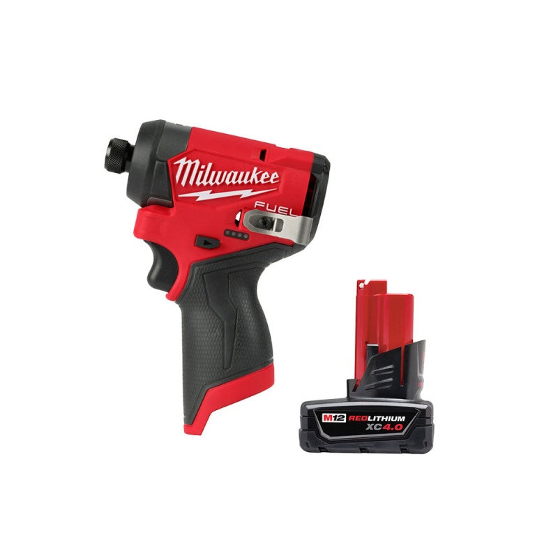 Milwaukee 3453-20XC M12 FUEL 12V Impact Driver w/ 4.0 AH Extended Battery