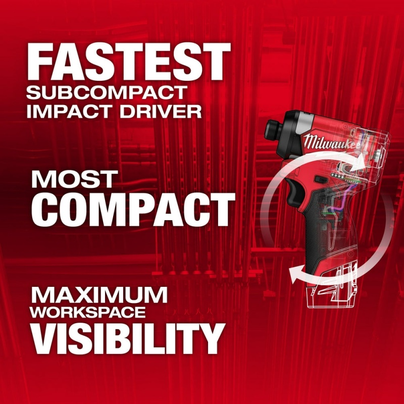 Milwaukee 3453-20XC M12 FUEL 12V Impact Driver w/ 4.0 AH Extended Battery - Image 5