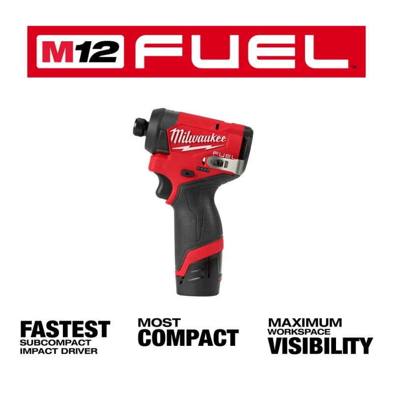 Milwaukee 3453-22 M12 FUEL 12V 1/4 Hex Cordless Li-Ion Impact Driver Kit - Image 3