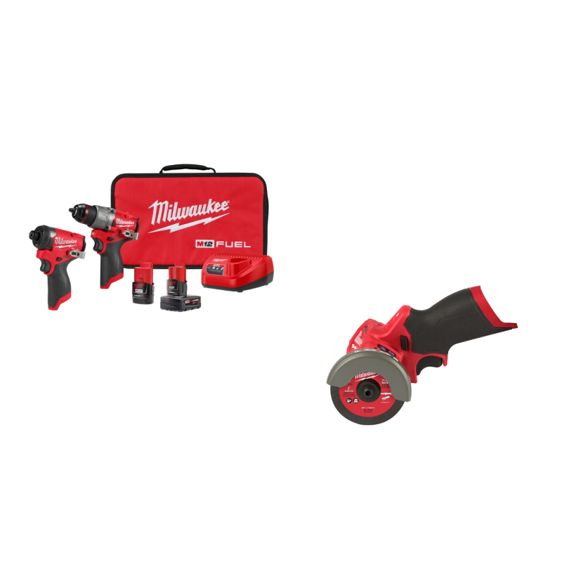 Milwaukee 3497-22COT M12 FUEL 12V 2-Tool Combo Kit w/ M12 Cutt Off Tool