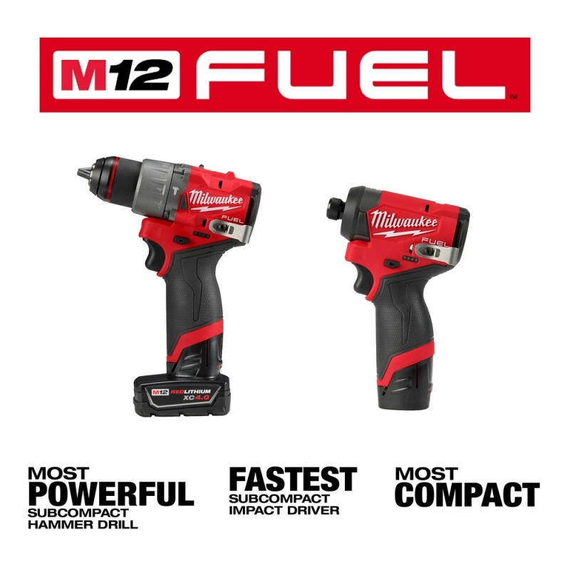 Milwaukee 3497-22HSR M12 FUEL 12V 2-Tool Combo Kit w/ M12 1/4" Ratchet - Image 20