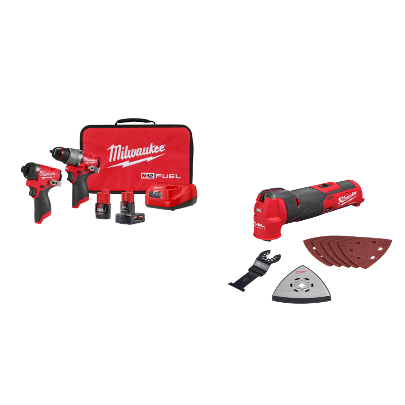 Milwaukee 3497-22MT M12 FUEL 12V 2-Tool Combo Kit w/ M12 Multi-tool