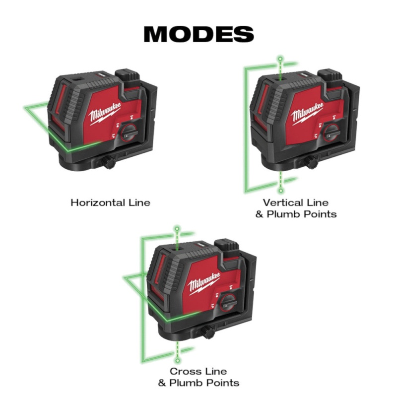 Milwaukee 3522-21 REDLITHIUM USB Rechargeable Green Cross w/ Plumb Points Laser - Image 9