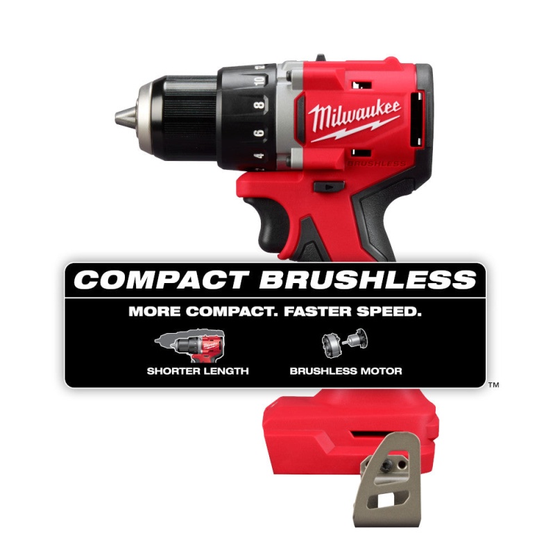 Milwaukee 3601-20 M18 18V 1/2" Compact Brushless Drill Driver - Bare Tool - Image 5