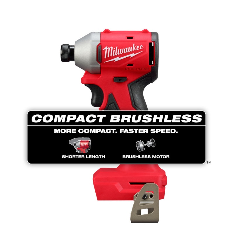 Milwaukee 3650-20 M18 18V 1/4" Compact Brushless Hex Impact Driver - Bare Tool - Image 3