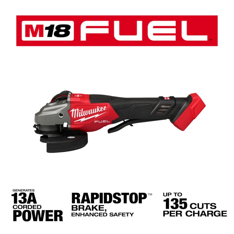 Milwaukee 3670-20 M18 FUEL 18V 4-1/2"-6" Paddle Braking Grinder - Bare Tool - Image 2