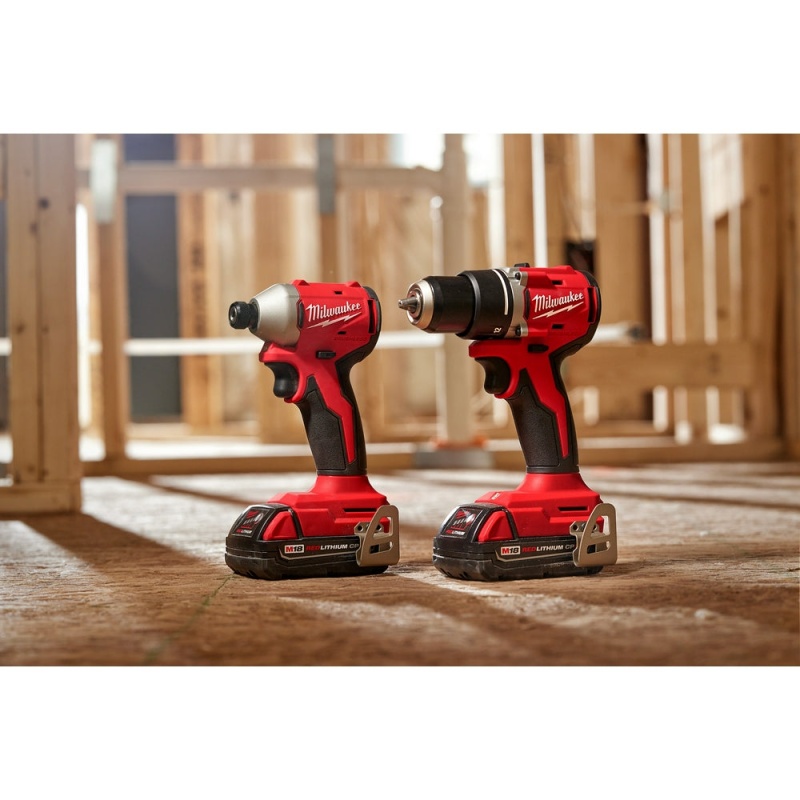 Milwaukee 3692-22CTGR M18 18V Compact Brushless 2-Tool Combo Kit w/ M18 Grinder - Image 3