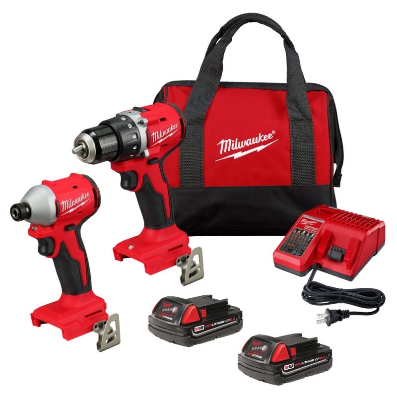 Milwaukee 3692-22CTGR M18 18V Compact Brushless 2-Tool Combo Kit w/ M18 Grinder - Image 12