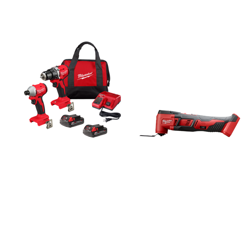 Milwaukee 3692-22CTMT M18 18V Compact Brushless 2-Tool Combo Kit w/ Multi-Tool