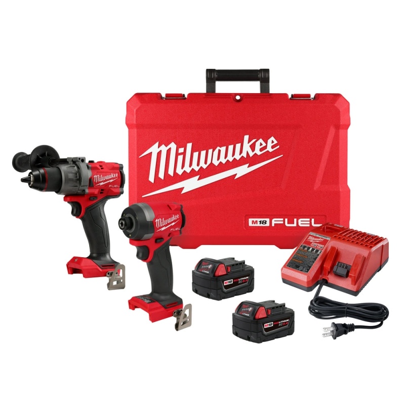 Milwaukee 3697-22HS M18 FUEL 18V 2 Cordless Tool Combo Kit w/ Hole Saw Kit - Image 2