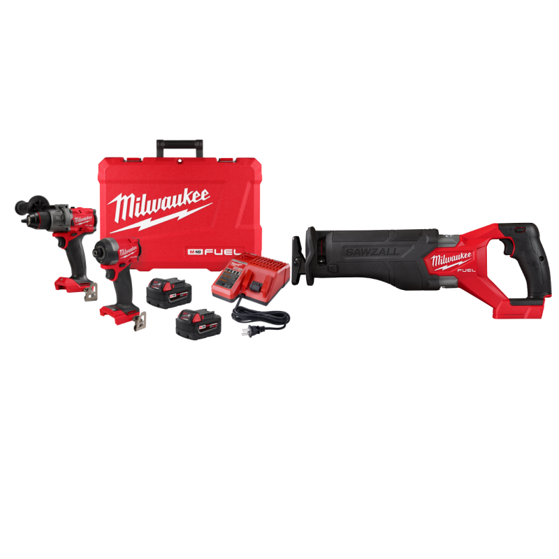 Milwaukee 3697-22SW M18 FUEL 18V 2-Tool Combo Kit w/ M18 SAWZALL