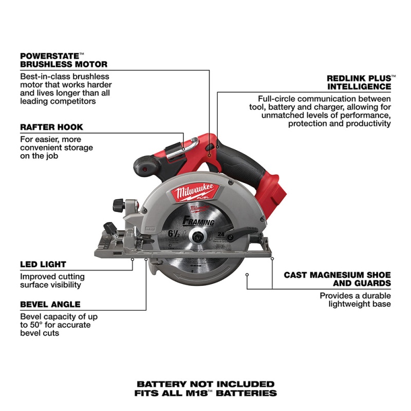 Milwaukee 3697-27 M18 FUEL 18V 7 Tool Cordless Lithium-Ion Combo Kit - Image 7