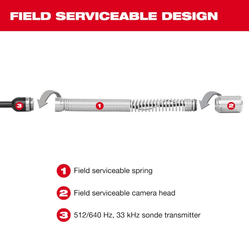 Milwaukee 3973-22 M18 18V 120' Mid-Stiff Modular Pipeline Inspection System - Image 7