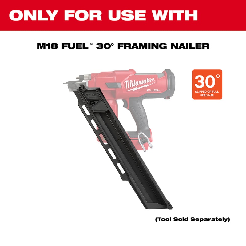 Milwaukee 48-08-2745 M18 FUEL 30 Degree Framing Nailer Extended Magazine - Image 2