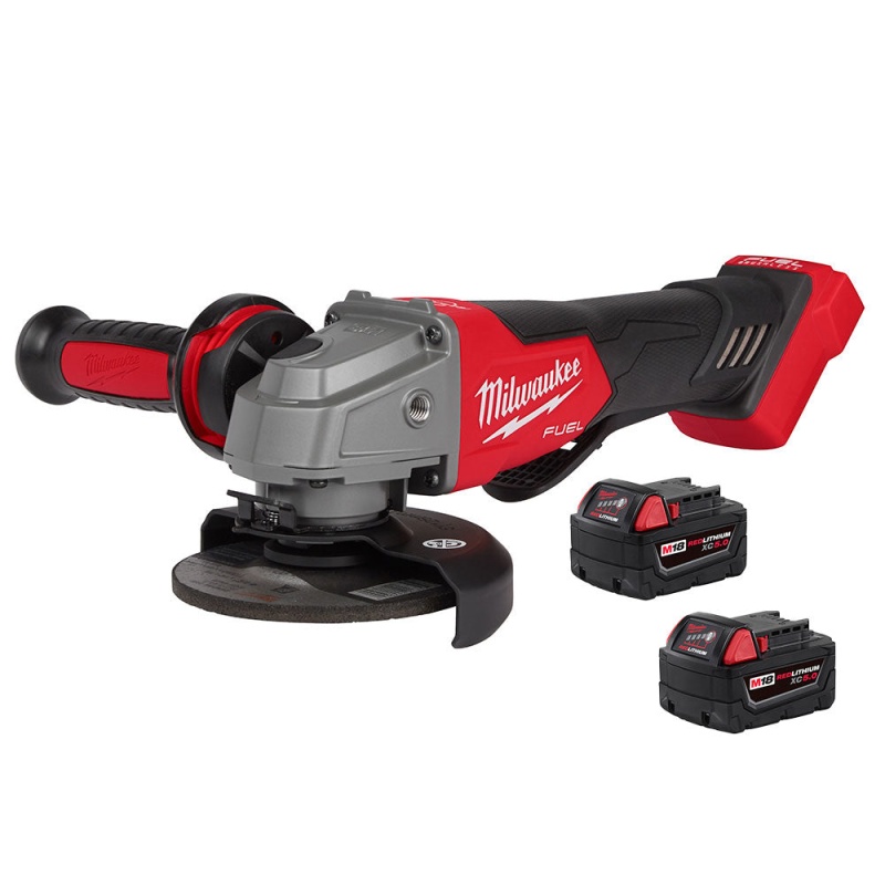 Milwaukee 2880-20 M18 18V Cordless Angle Grinder + 48-11-1852 Battery - 2 PK