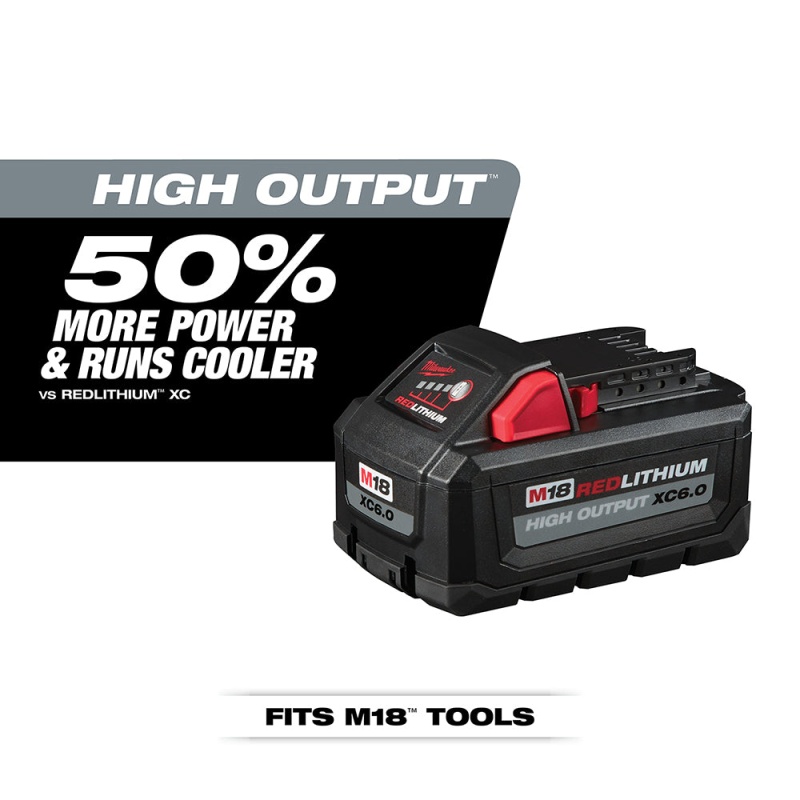 Milwaukee 48-11-1862 M18 FUEL 18V 6.0-Amp Li-Ion High Output Battery Pack - 2pk - Image 2