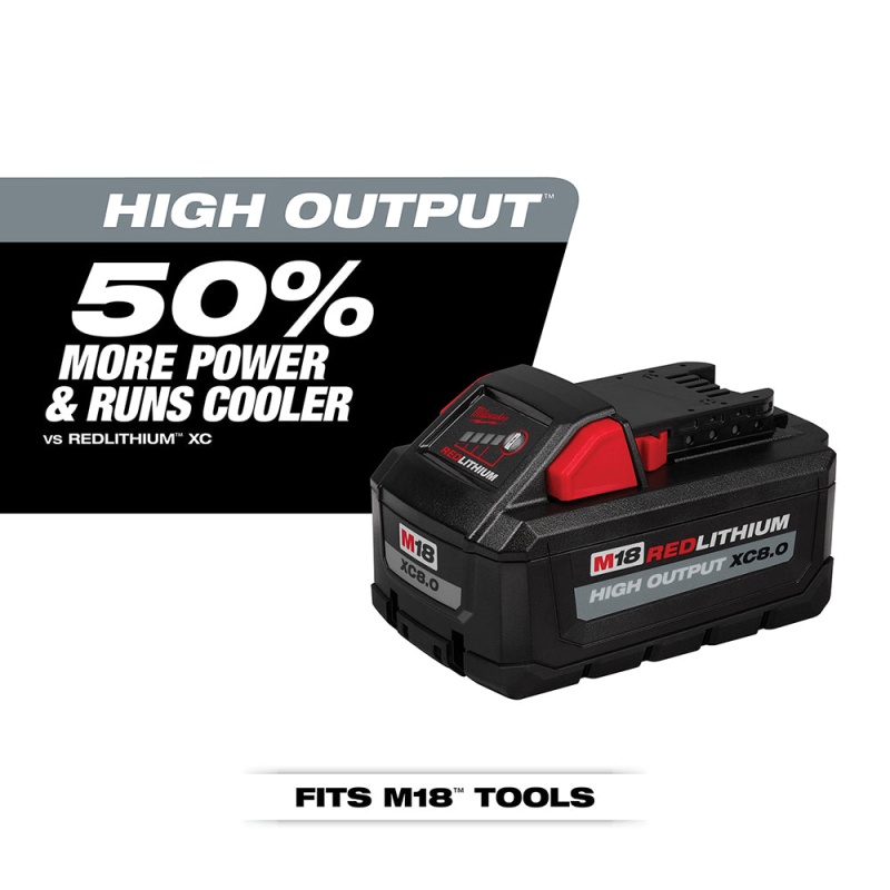 Milwaukee M18 18V 4 Piece Battery Kit w/ 2-8 AH and 2-6 AH Batteries - Image 3