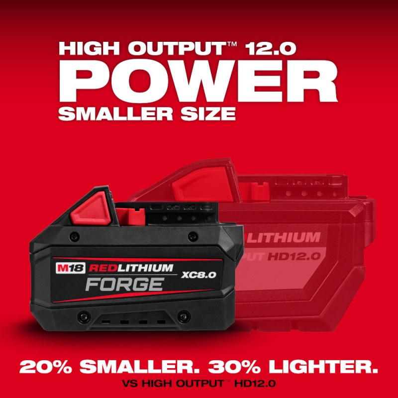 Milwaukee 48-11-1881 M18 18V XC8.0 REDLITHIUM FORGE Battery Pack - Image 9