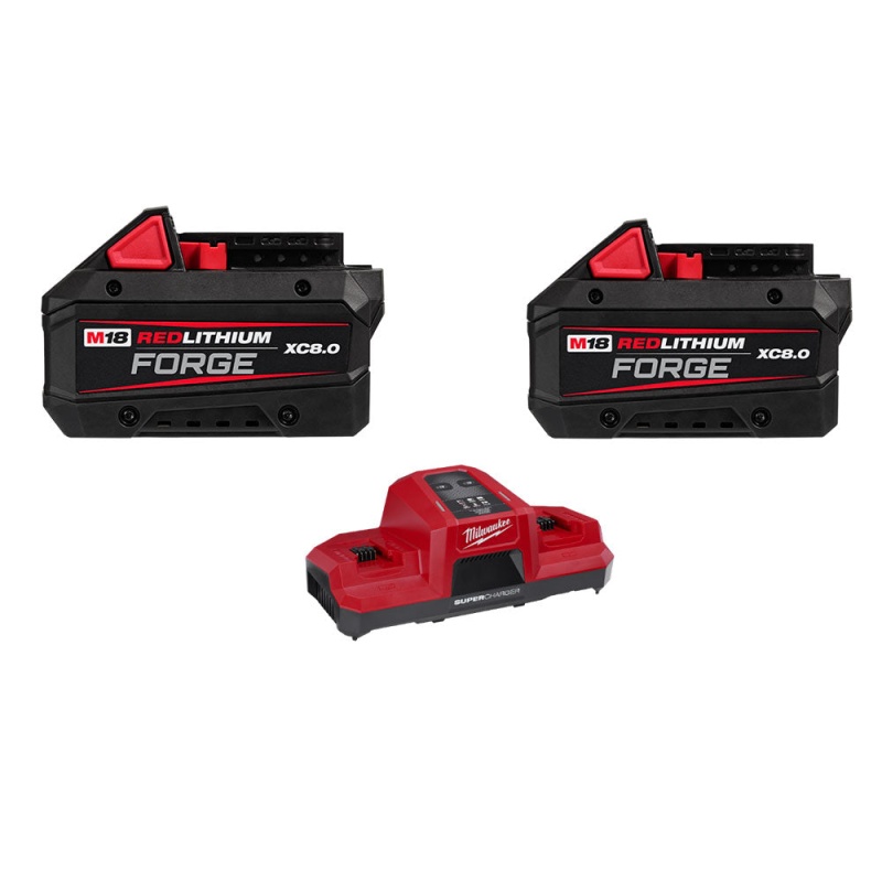 Milwaukee 48-59-1881x2SK M18 18V 8.0AH Battery / Super Charger Combo Kit