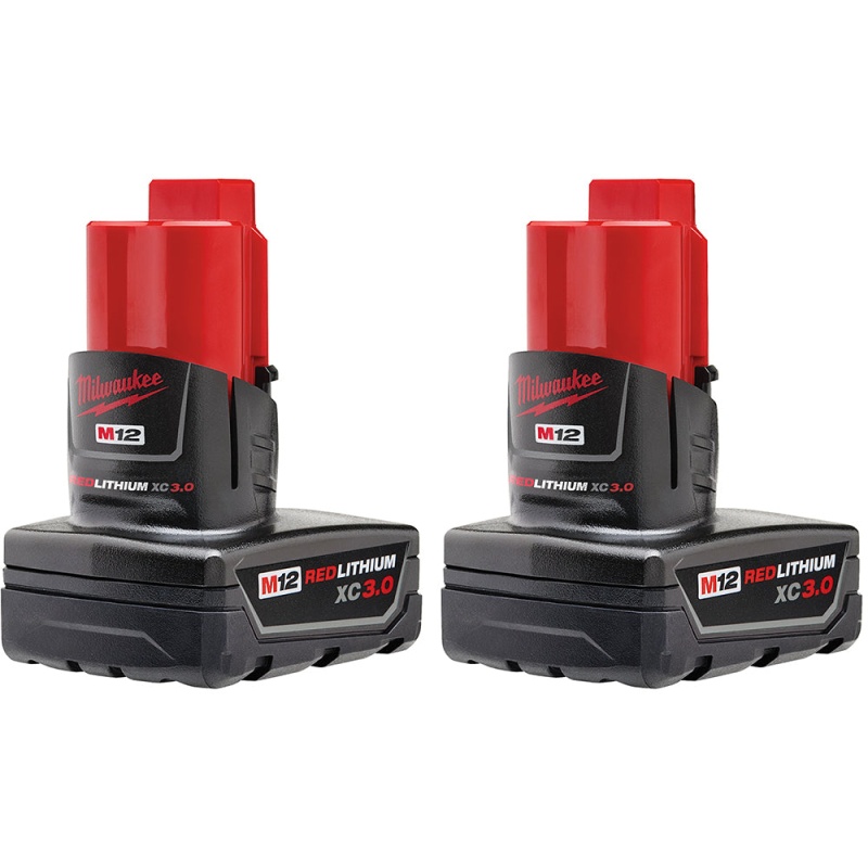 Milwaukee 48-11-2412 M12 12V 3.0Ah REDLITHIUM XC Compact Battery -2pk