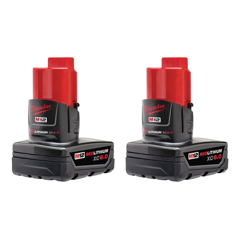 Milwaukee 48-11-2462 M12 12V REDLITHIUM XC6.0 Battery - 2 PK