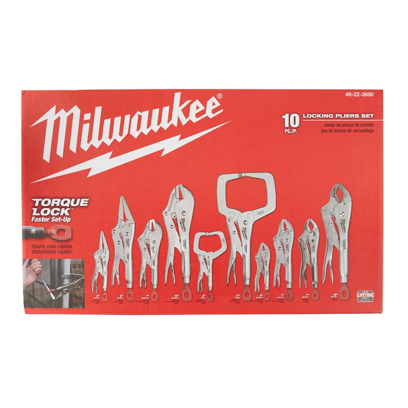 Milwaukee 48-22-3690 TORQUE LOCK Pliers Kit w/ Ergonomic Handles - 10 PC - Image 3