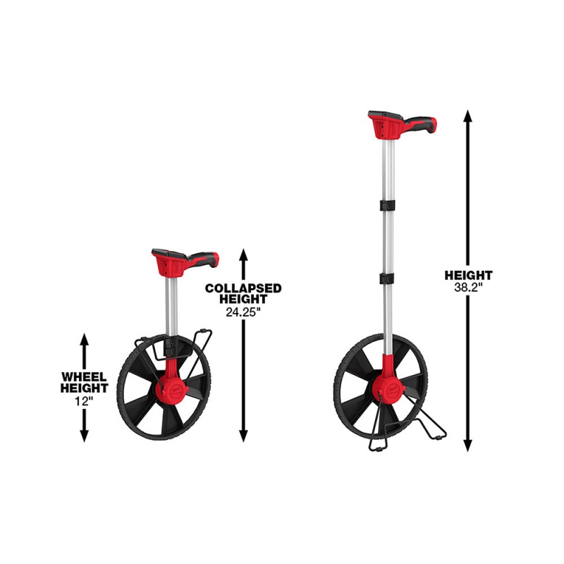 Milwaukee 48-22-5112 12" Digital Measuring Wheel w/ IP54 Backlit Screen - Image 3