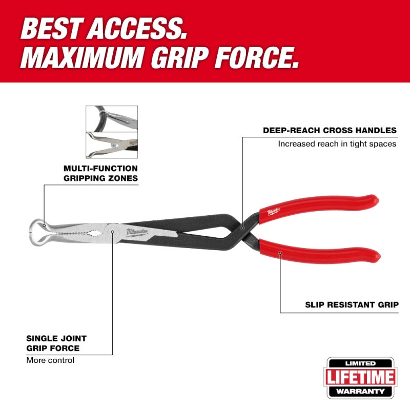 Milwaukee 48-22-6563 Long Reach Corrosion Resistant Hose Grip Pliers Set - 3 PC - Image 2