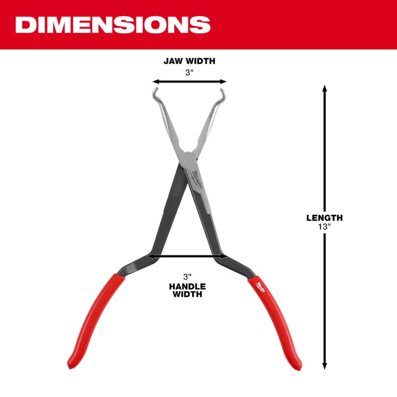 Milwaukee 48-22-6563 Long Reach Corrosion Resistant Hose Grip Pliers Set - 3 PC - Image 5