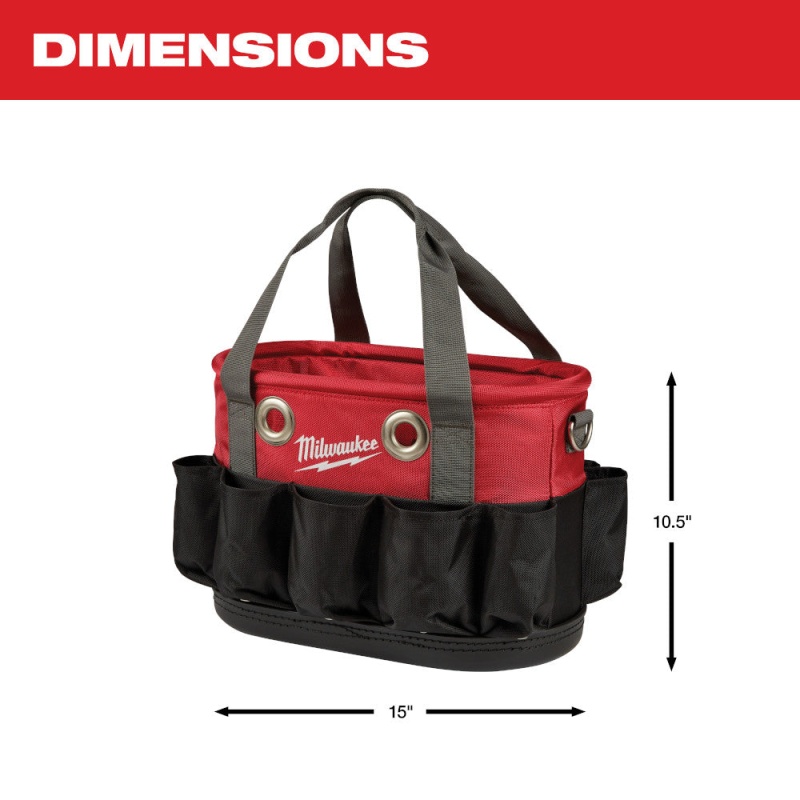 Milwaukee 48-22-8275 24-Pocket Ballistic Material Underground Oval Bag - Image 2