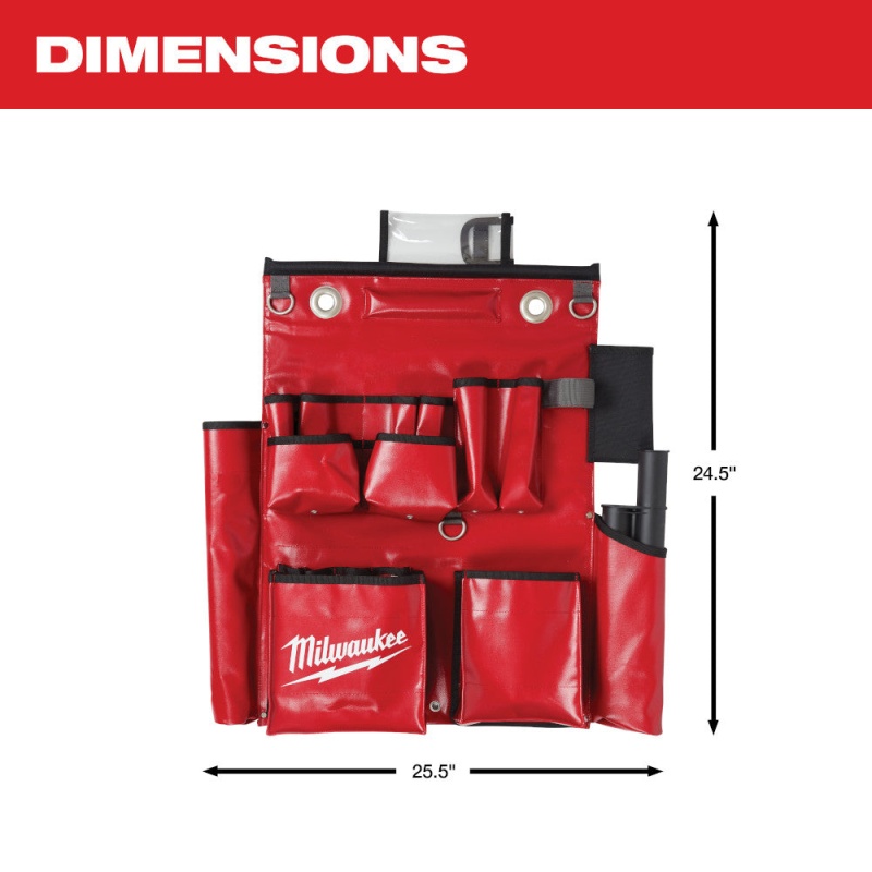 Milwaukee 48-22-8291 18 Pocket Lineman's Compact Durable Aerial Tool Apron - Image 3