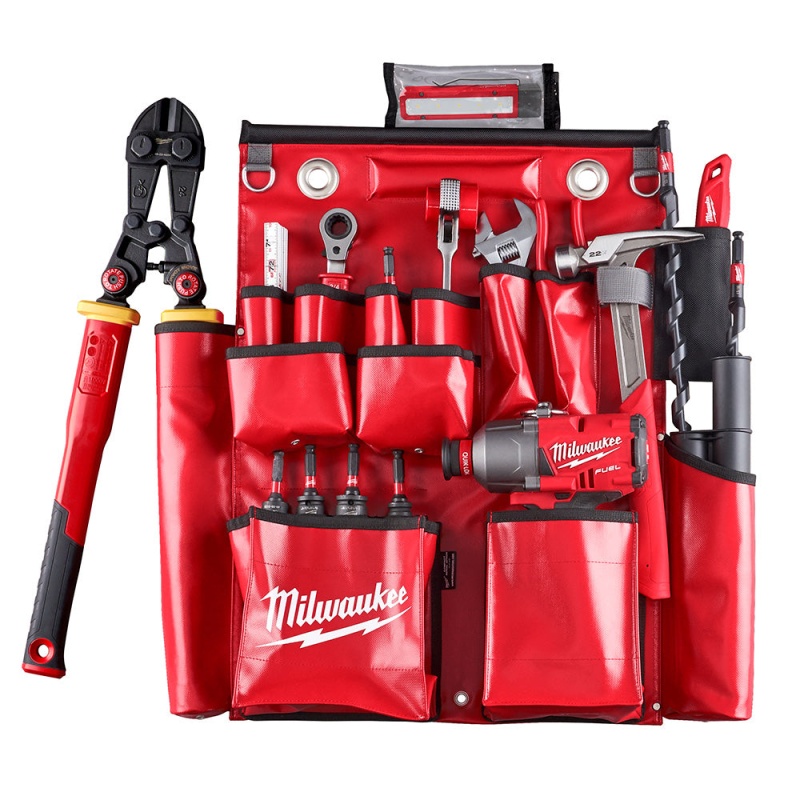 Milwaukee 48-22-8291 18 Pocket Lineman's Compact Durable Aerial Tool Apron - Image 7